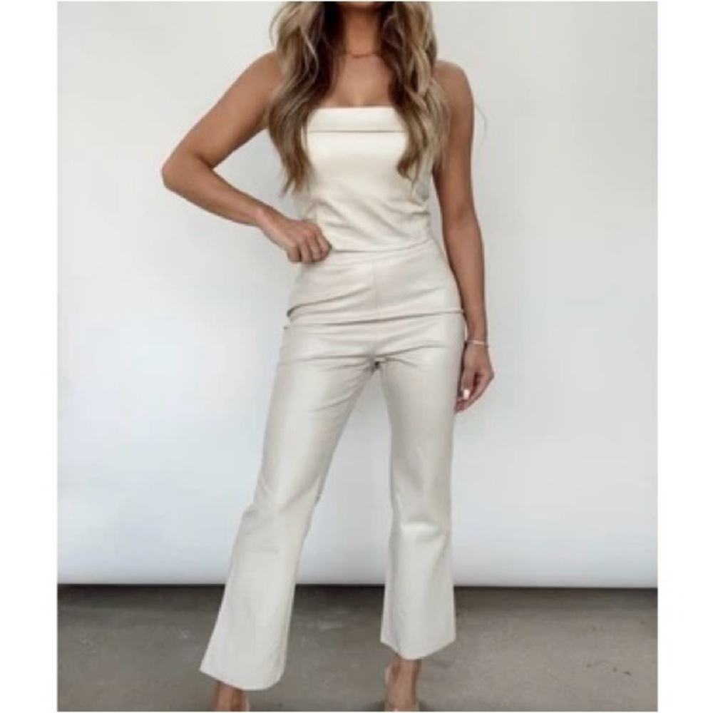 Lane 201 Sleek Cream Two Piece Pant Set